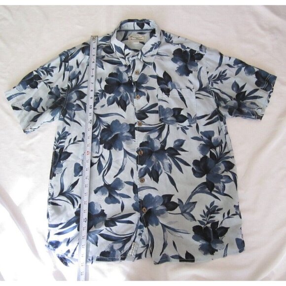 Men's Honolua Floral Pattern Button Up Short Sleeve Shirt Sz L (MT264) - Picture 2 of 11